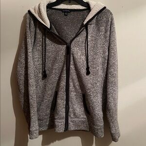 American eagle gray sweatshirt with black trim, size X-Large